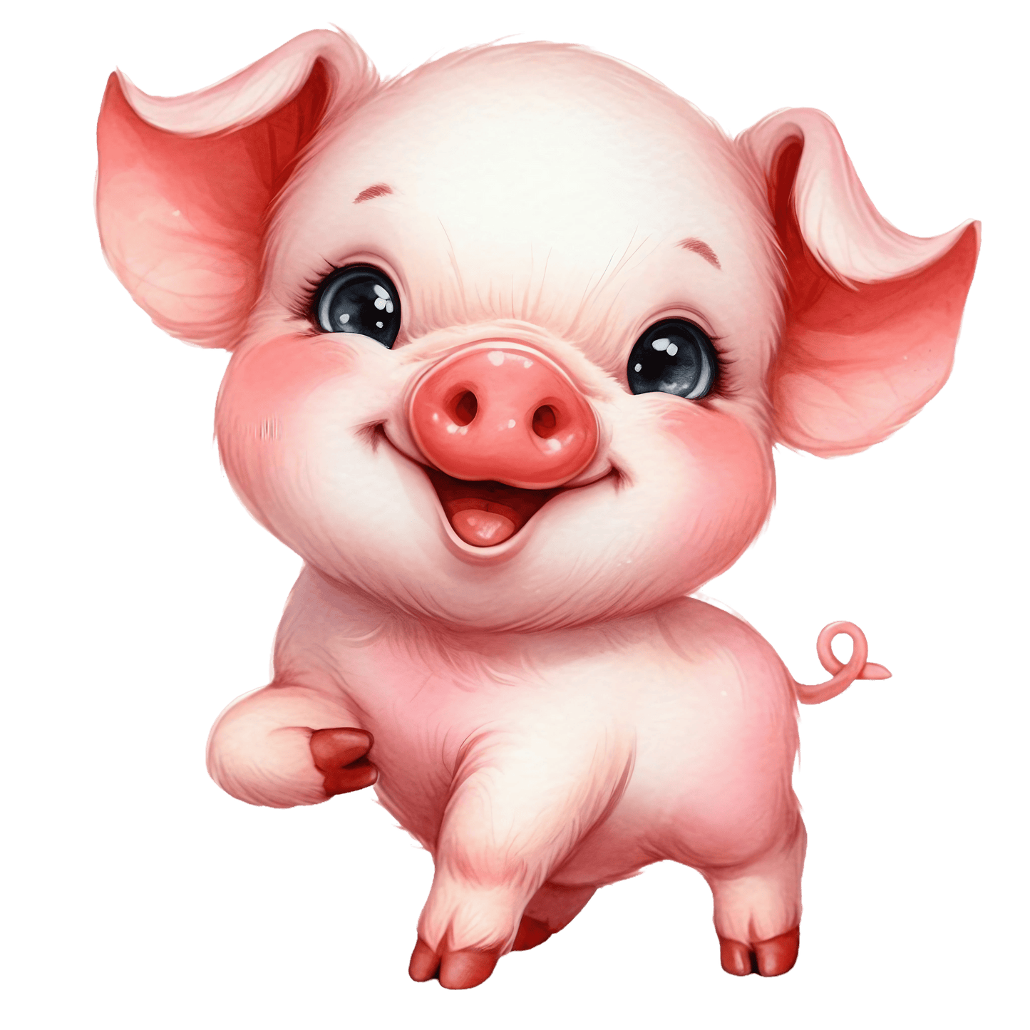 Cute Baby Pig Ready To Press Heat Transfer Adult or Kids Sizes Available