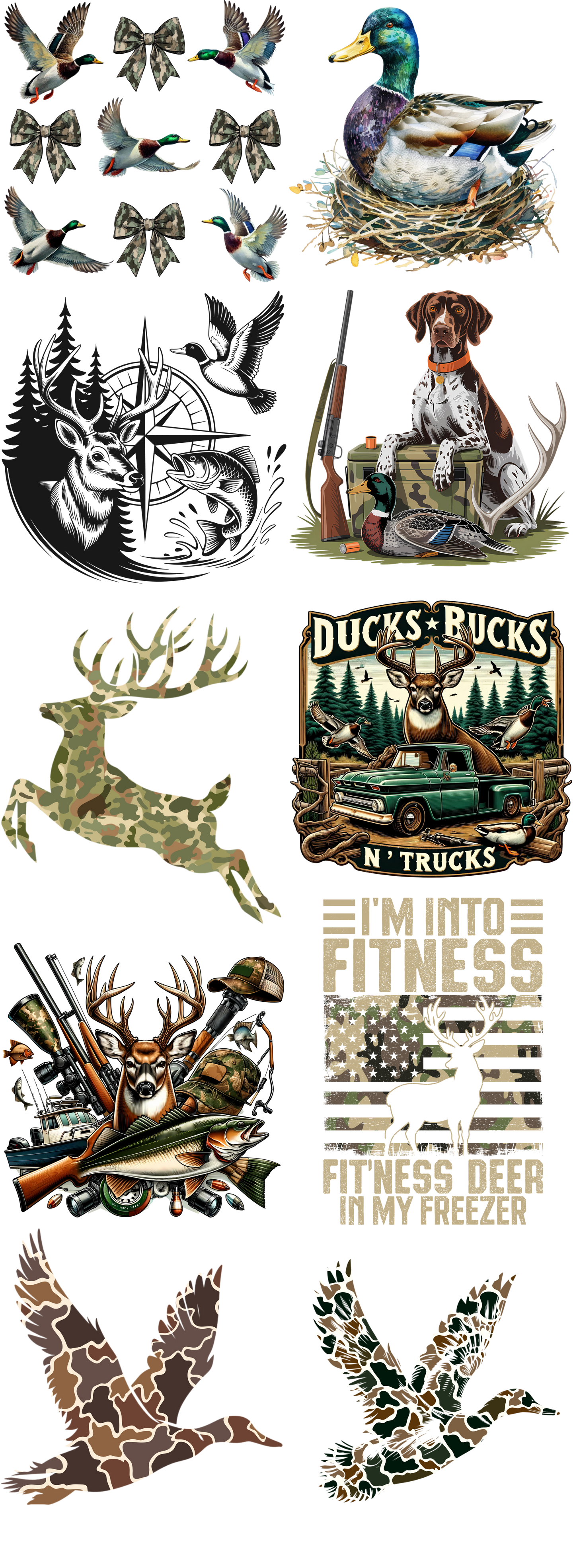 Hunting Masculine Gang Sheet 22 x 60