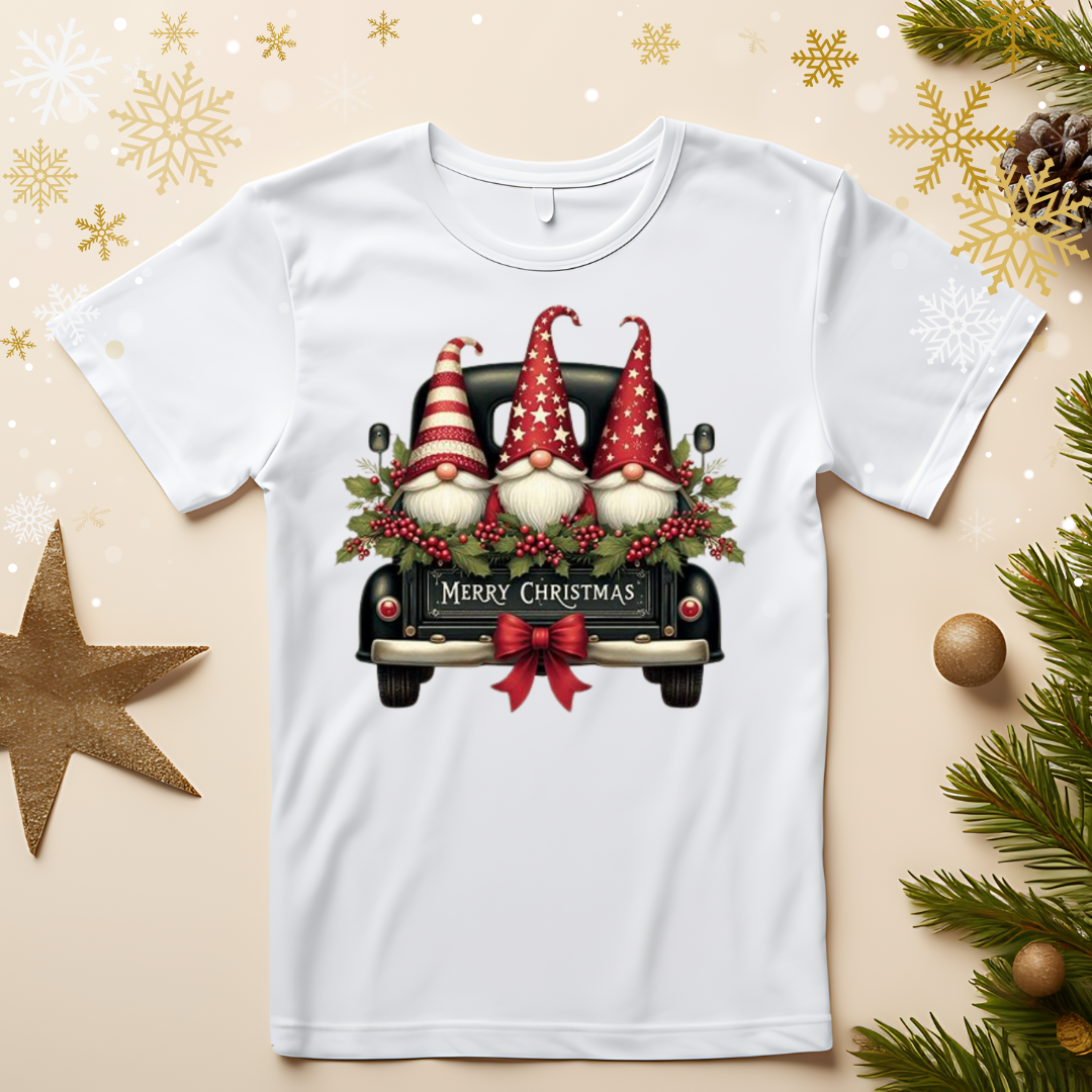 Merry Christmas Gnome Holiday Tee