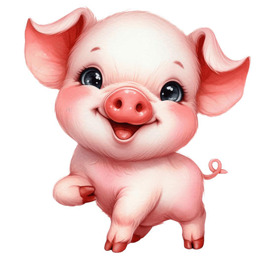 Cute Baby Pig Ready To Press Heat Transfer Adult or Kids Sizes Available