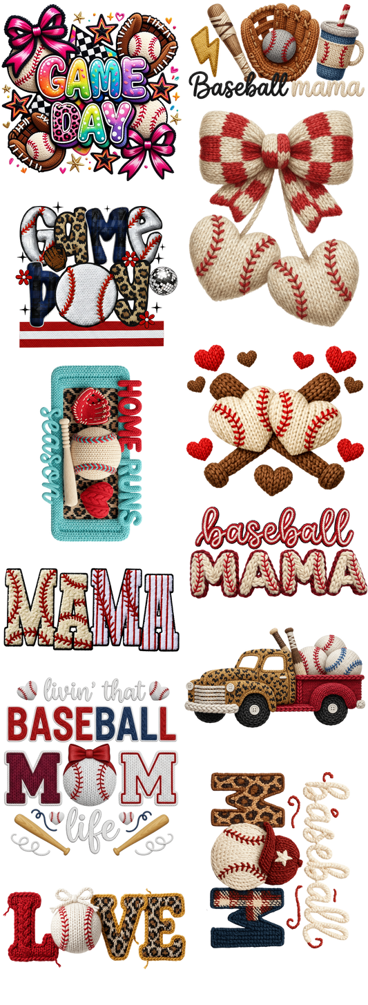 Baseball Gang Sheet 22 x 60