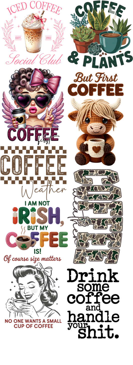 Coffee Addicts Gang Sheet 22 x 60