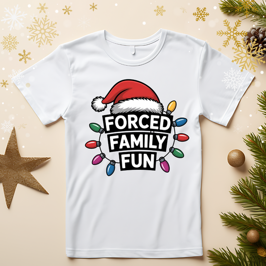Forced Family Fun Santa Holiday Tee