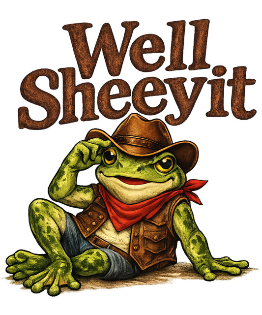 Well Sheeyit Western Frog Ready To Press Heat Transfer