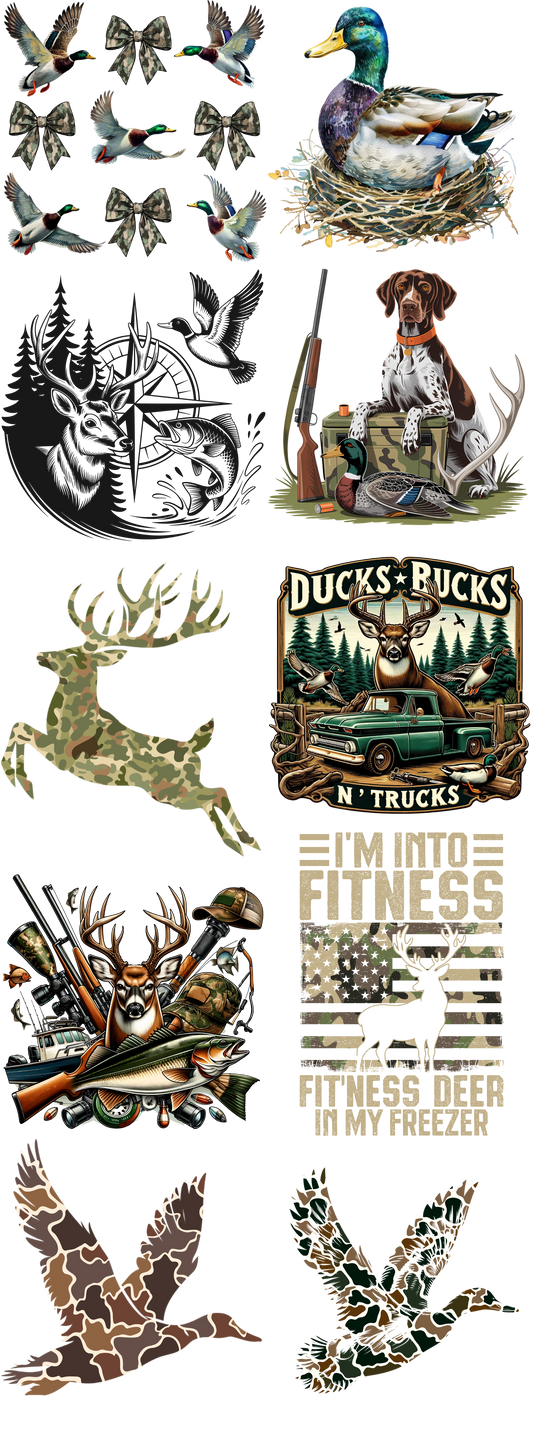 Hunting Masculine Gang Sheet 22 x 60