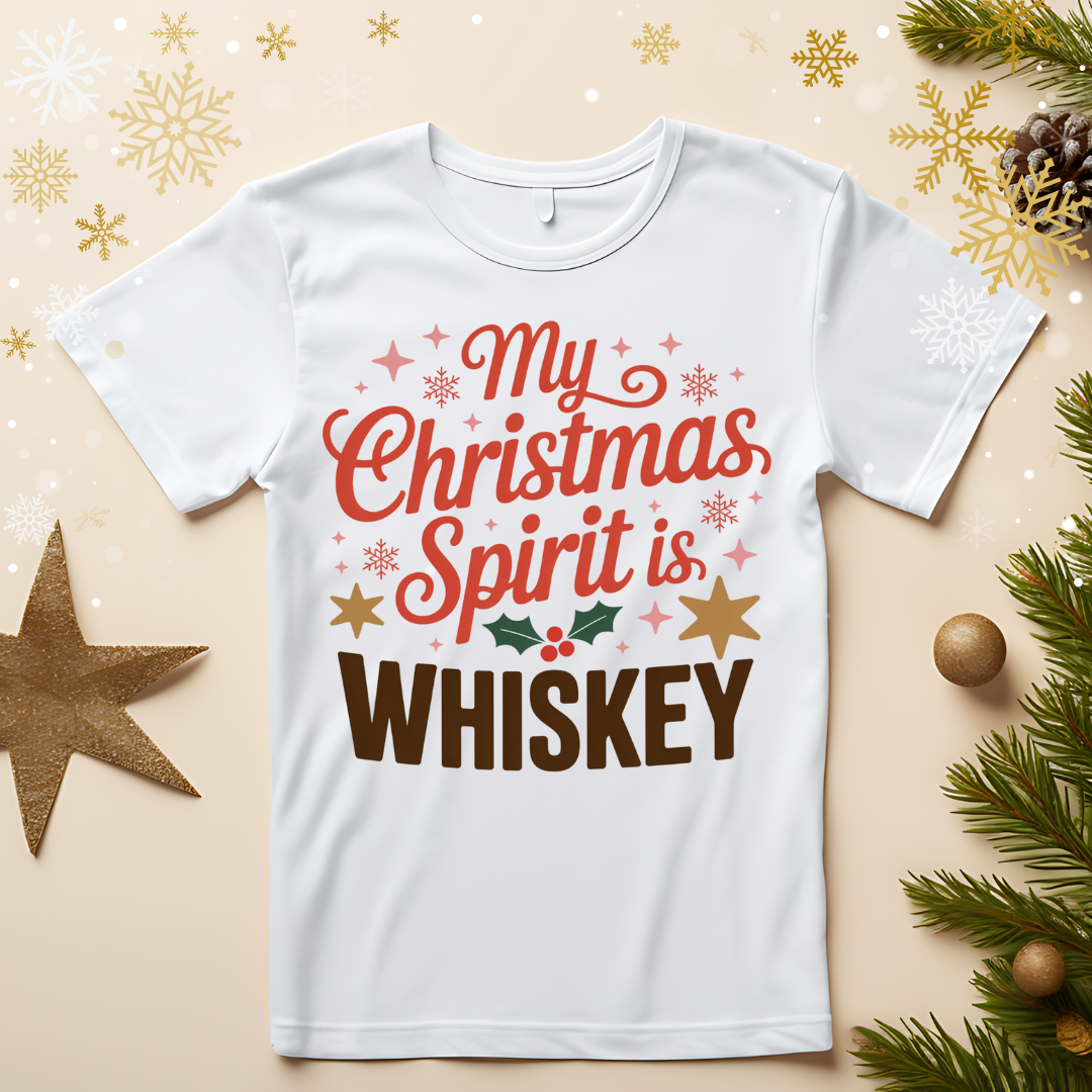 My Christmas Spirit Is Whiskey Tee