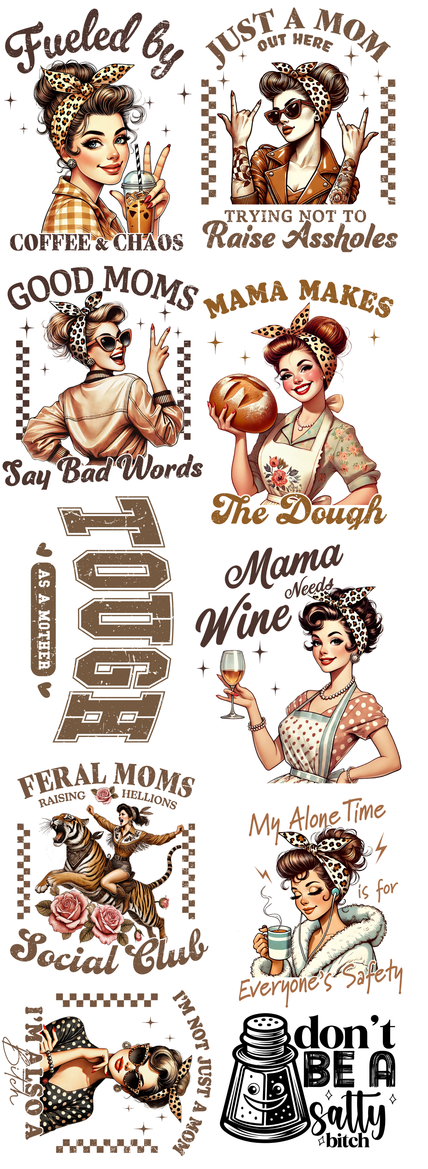Sarcastic Mom Gang Sheet 22 x 60