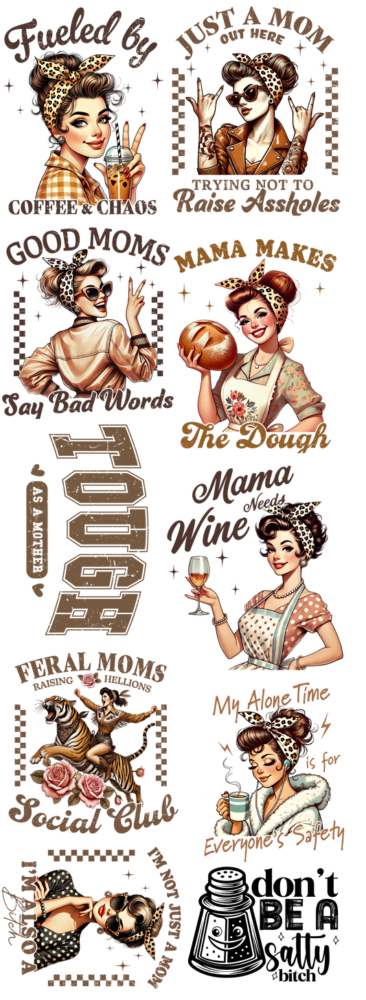 Sarcastic Mom Gang Sheet 22 x 60