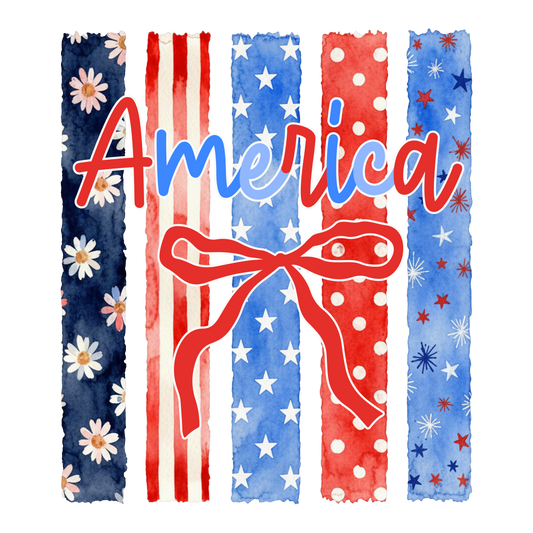 Bold Stripe America Ready To Press Heat Transfer