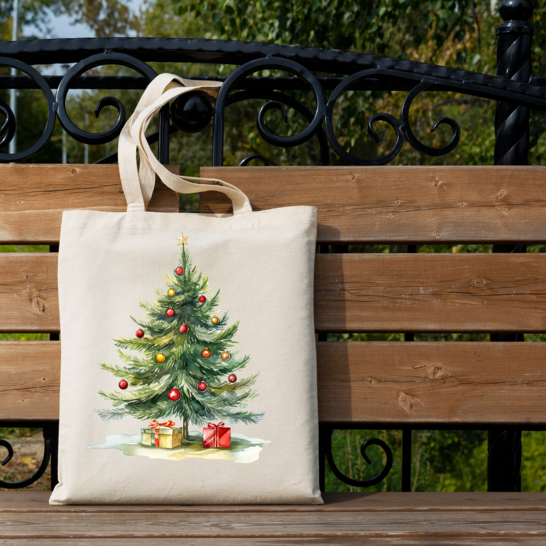 Nostalgic Noel Christmas Tree Tote