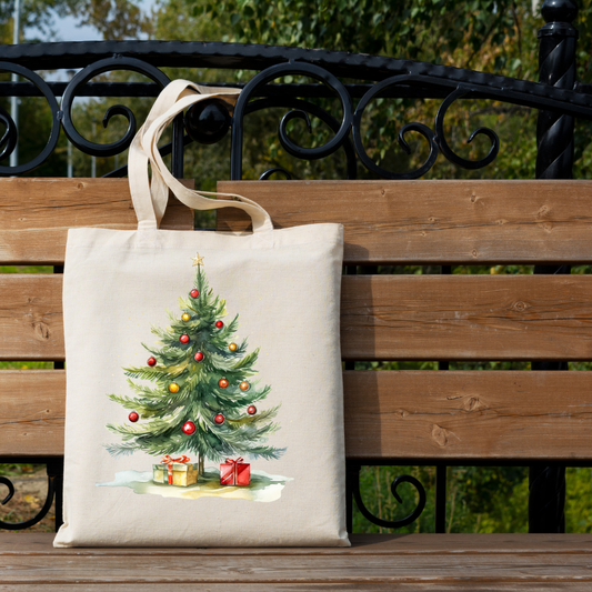 Nostalgic Noel Christmas Tree Tote