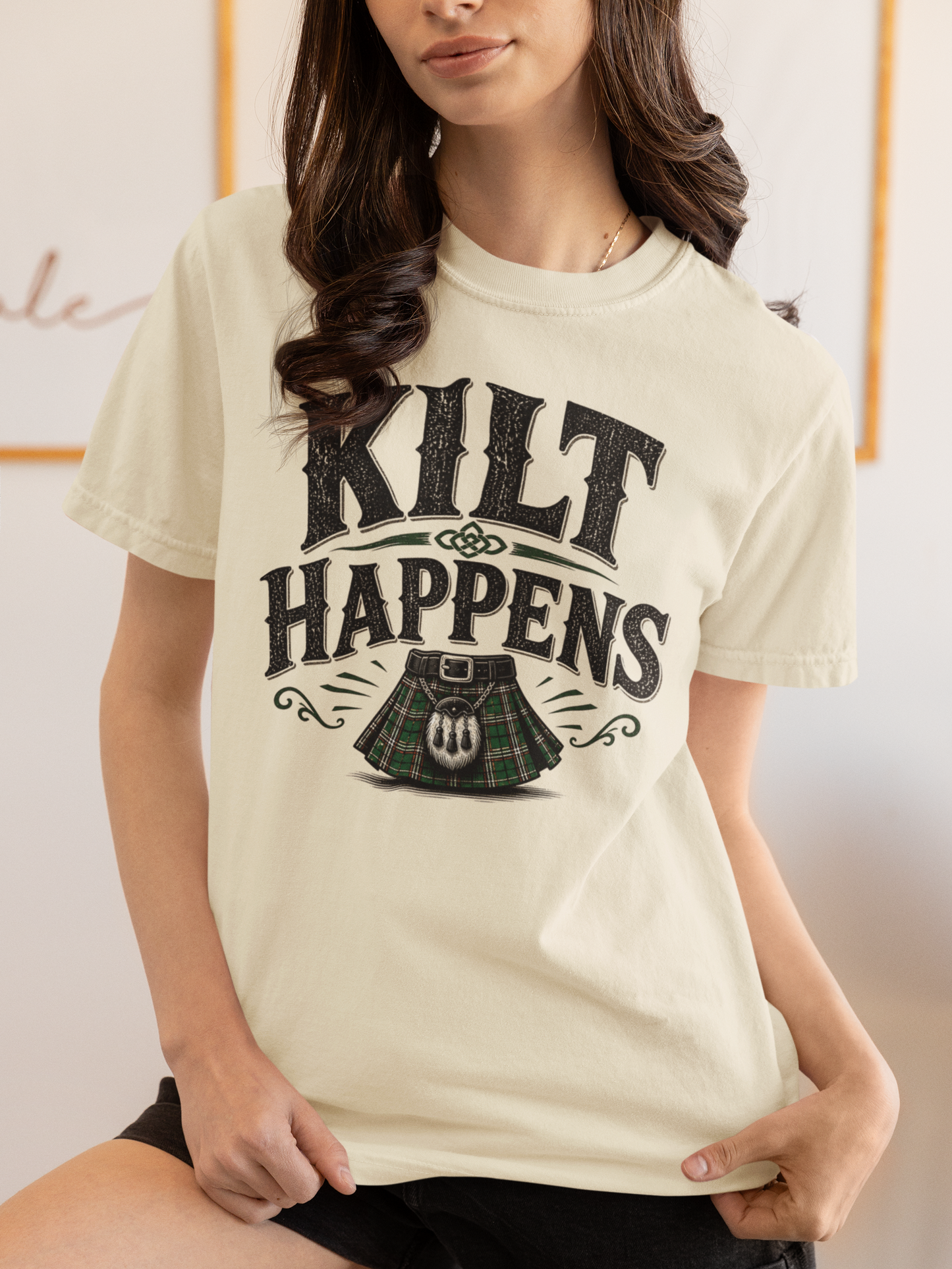 Kilt Happens Scottish Kilt Comfort Colors Tee