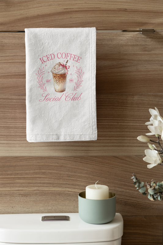 Iced Coffee Social Club Hand Towel