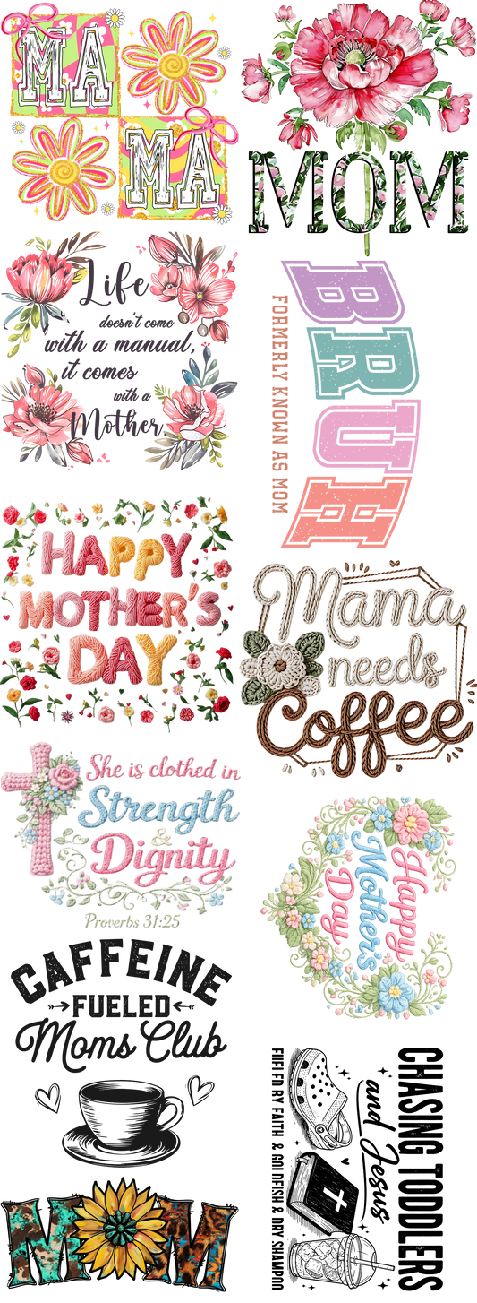 Blossoms For Mom Gang Sheet 22 x 60