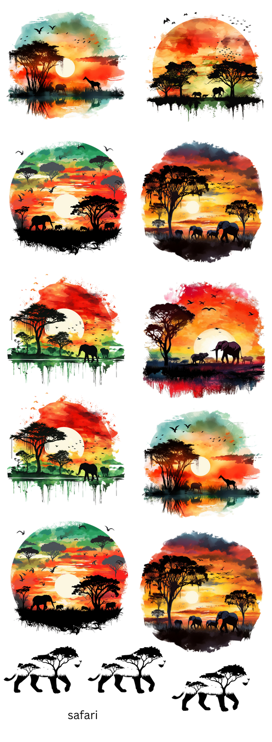Safari Sunset Gang Sheet